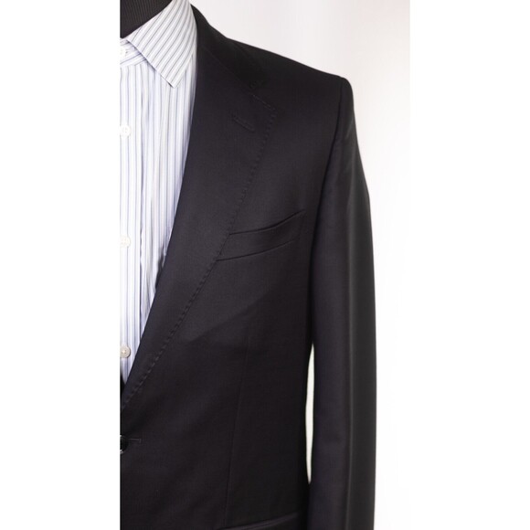 Zara Man Blue Tailored Fit Extra Fine Wool Single Breasted Blazer Jacket Size 42 - Picture 5 of 13